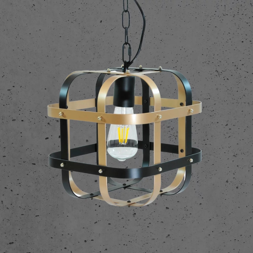 Ljuskrona med snöre KLATKA 1xE27/10W/230V