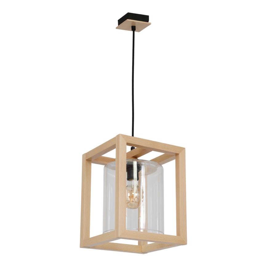 Ljuskrona med snöre LEGNO 1xE27/60W/230V