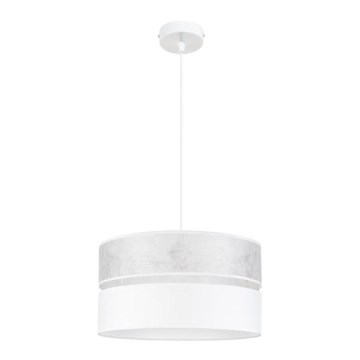 Ljuskrona med snöre LIMA 1xE27/60W/230V vit