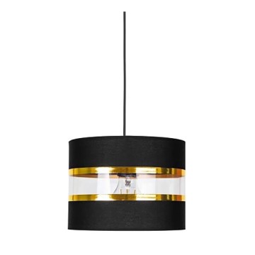 Ljuskrona med snöre LIND 1xE27/60W/230V svart