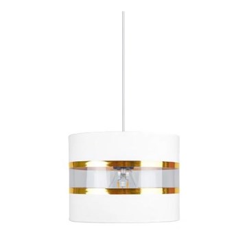 Ljuskrona med snöre LIND 1xE27/60W/230V vit