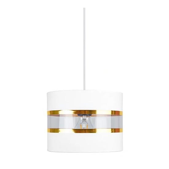 Ljuskrona med snöre LIND 1xE27/60W/230V vit