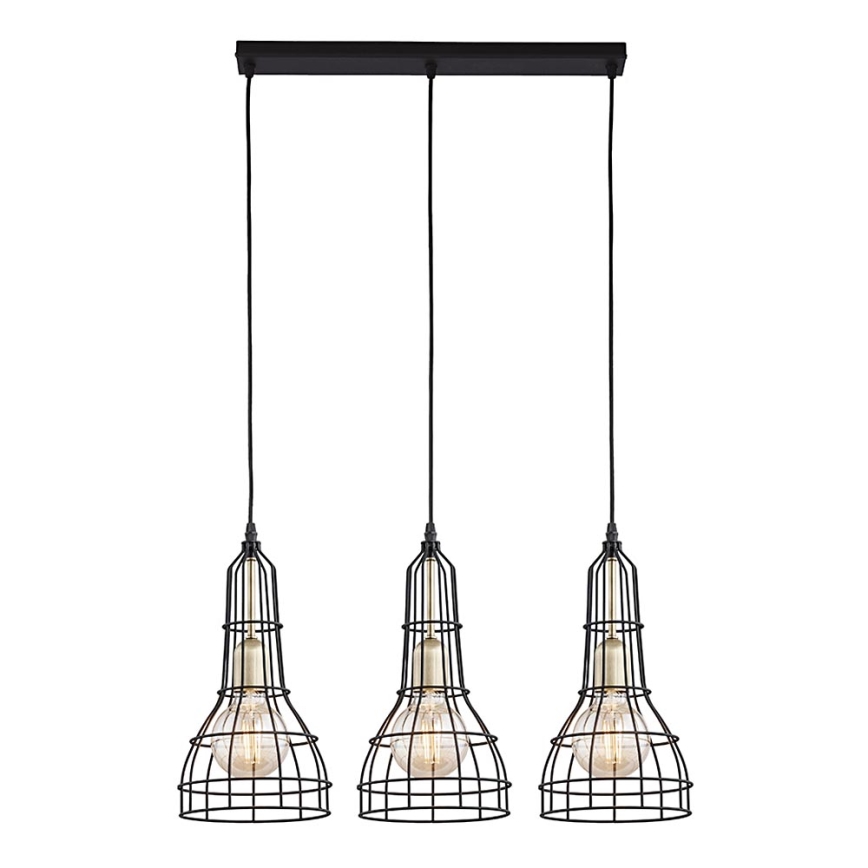 Ljuskrona med snöre LONG 3xE27/60W/230V