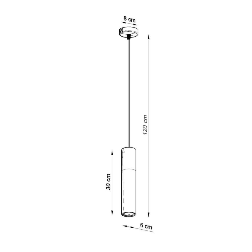 Ljuskrona med snöre LUVO 1xGU10/40W/230V