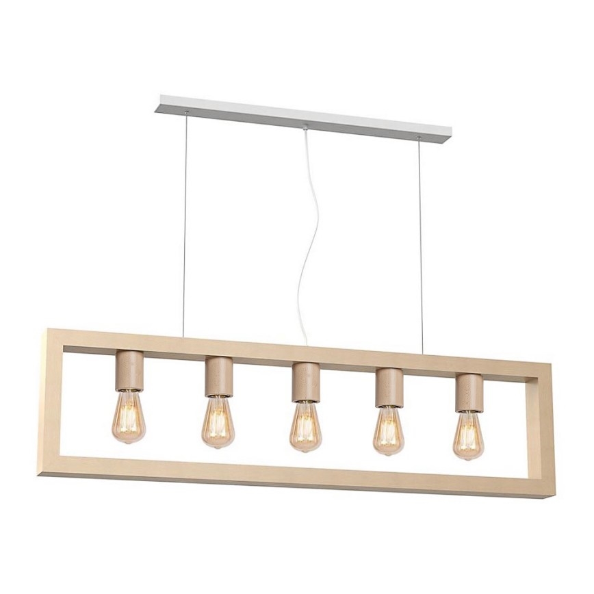 Ljuskrona med snöre MACK 5xE27/60W/230V