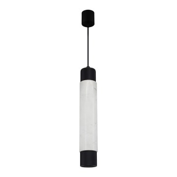 Ljuskrona med snöre marmor Vit/Svart 1xGU10/8W/230V