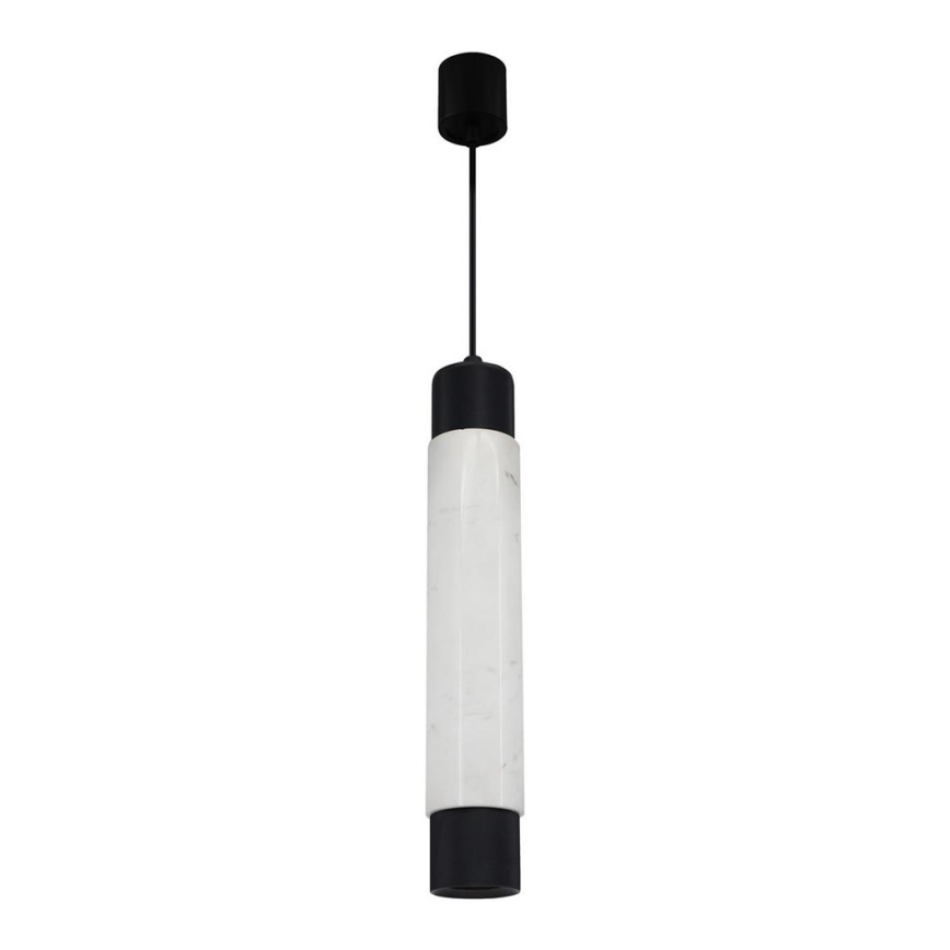 Ljuskrona med snöre marmor Vit/Svart 1xGU10/8W/230V