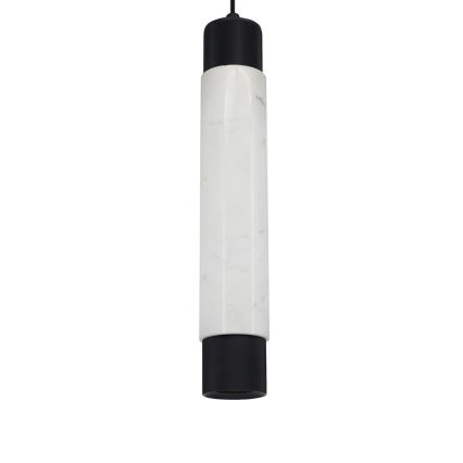 Ljuskrona med snöre marmor Vit/Svart 1xGU10/8W/230V