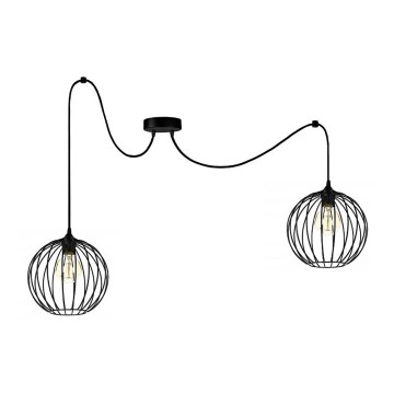 Ljuskrona med snöre MATT 2xE27/60W/230V