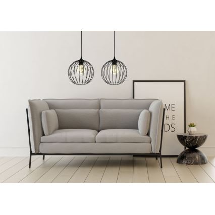 Ljuskrona med snöre MATT 2xE27/60W/230V