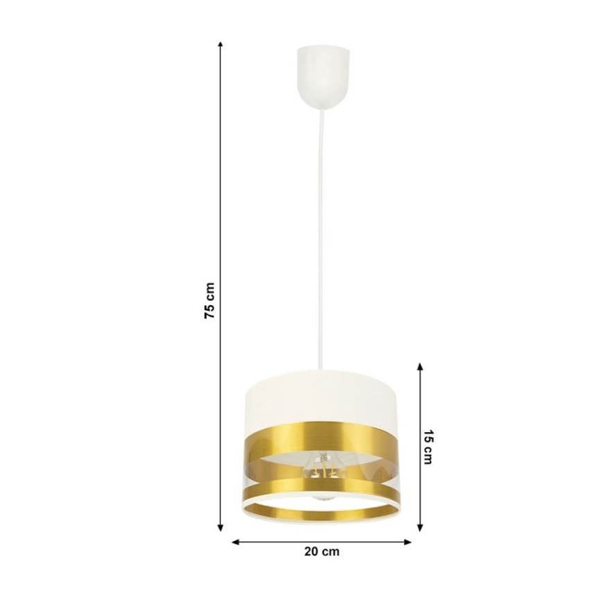 Ljuskrona med snöre MILO 1xE27/60W/230V guld