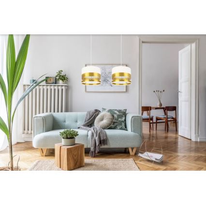 Ljuskrona med snöre MILO 2xE27/60W/230V guld