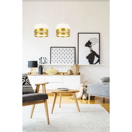 Ljuskrona med snöre MILO 2xE27/60W/230V guld