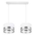 Ljuskrona med snöre MILO 2xE27/60W/230V silver