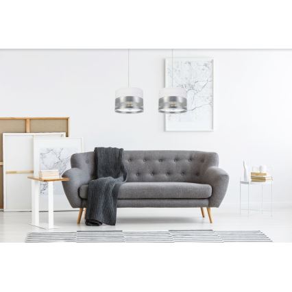 Ljuskrona med snöre MILO 2xE27/60W/230V silver