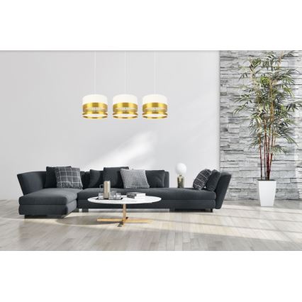 Ljuskrona med snöre MILO 3xE27/60W/230V guld