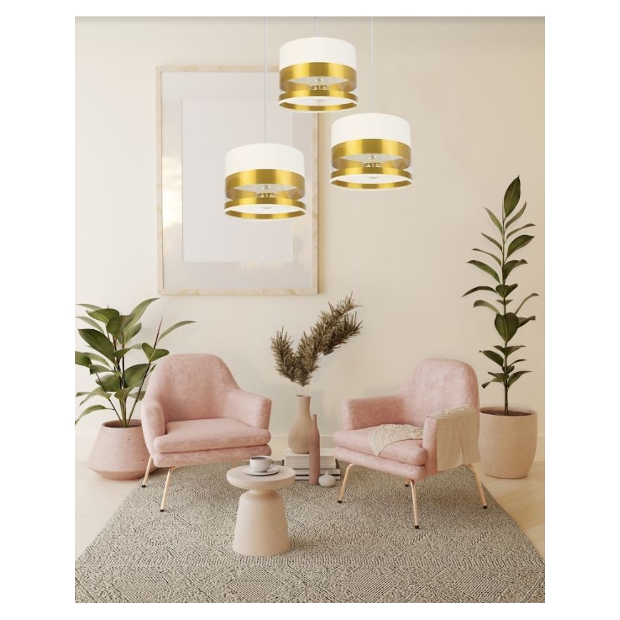 Ljuskrona med snöre MILO 3xE27/60W/230V guld