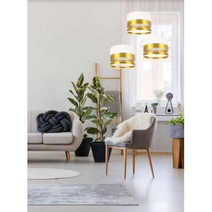 Ljuskrona med snöre MILO 3xE27/60W/230V guld