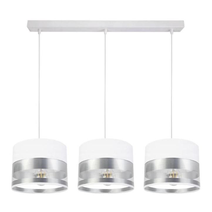 Ljuskrona med snöre MILO 3xE27/60W/230V silver