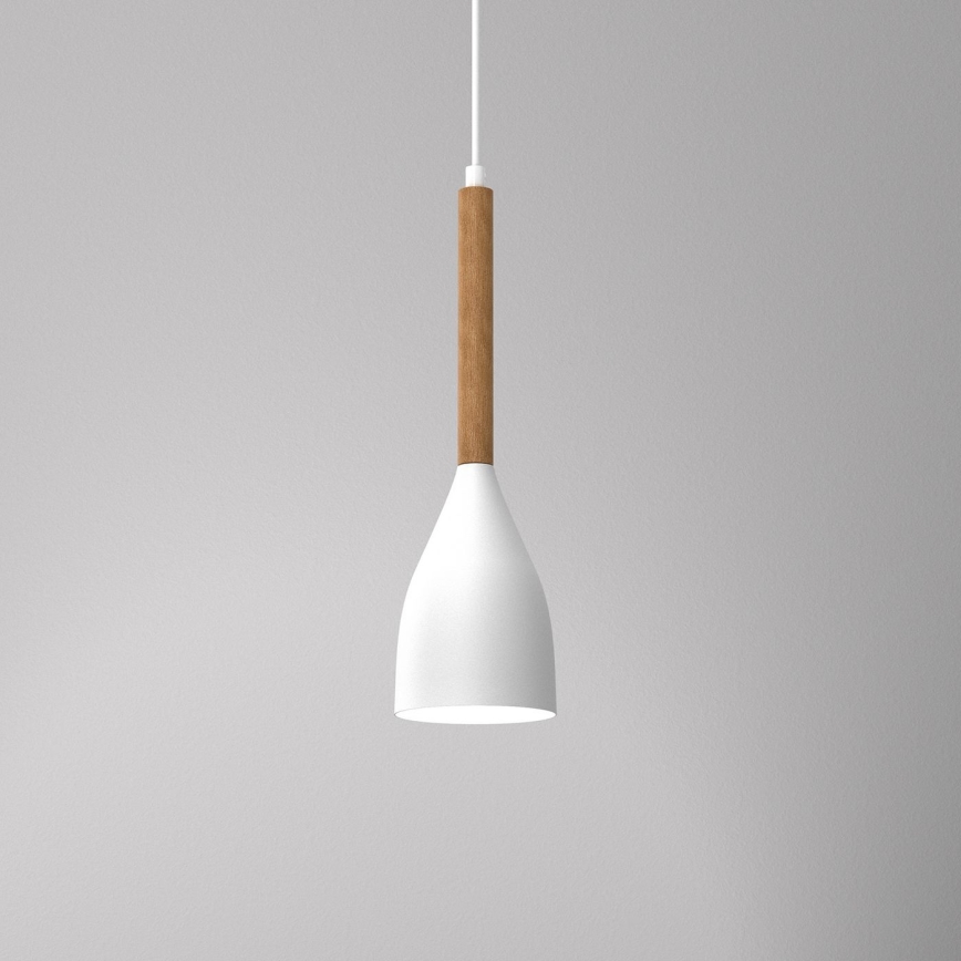 Ljuskrona med snöre MUZA NEW 1xE27/60W/230V vit