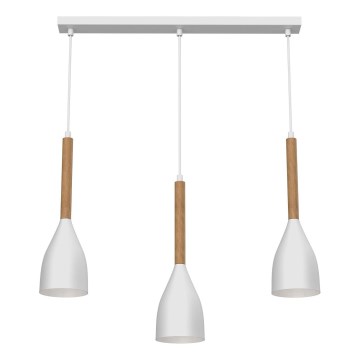 Ljuskrona med snöre MUZA NEW 3xE27/60W/230V vit