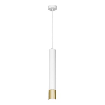 Ljuskrona med snöre NEST 1xGU10/8W/230V vit/guld