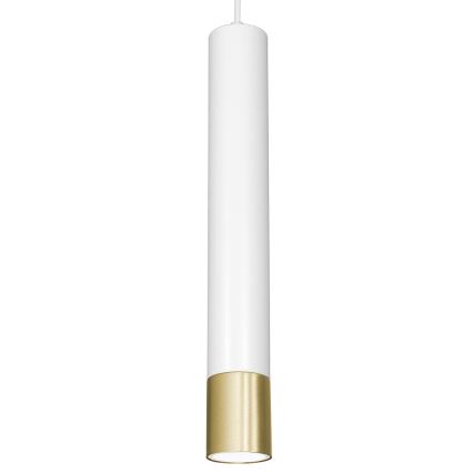 Ljuskrona med snöre NEST 3xGU10/8W/230V vit/guld