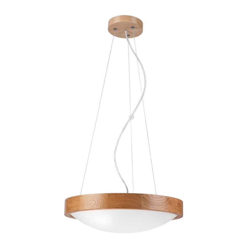 Ljuskrona med snöre OAK SLIM 2xE27/60W/230V ø 37 cm ek