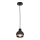 Ljuskrona med snöre OVAL 1xE27/60W/230V svart