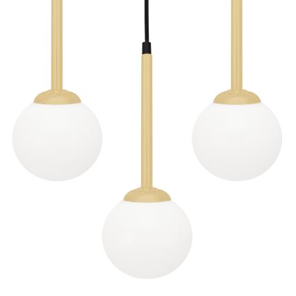 Ljuskrona med snöre PARMA 3xE14/40W/230V svart