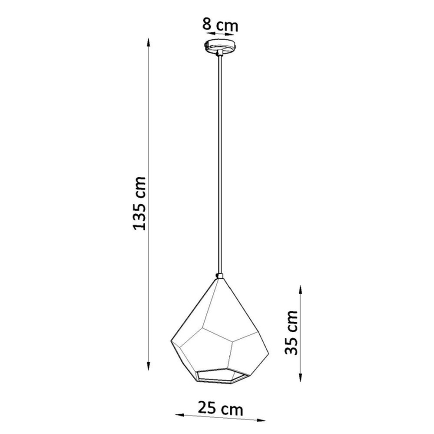 Ljuskrona med snöre PAVLUS 1xE27/60W/230V