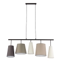 Ljuskrona med snöre PEDRO 5xE27/60W/230V beige