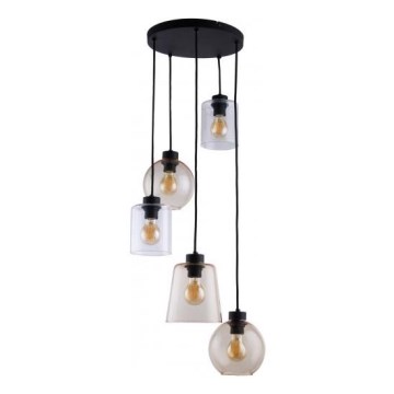 Ljuskrona med snöre PEDRO 5xE27/60W/230V