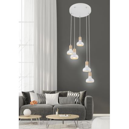 Ljuskrona med snöre PUERTO 5xE14/40W/230V