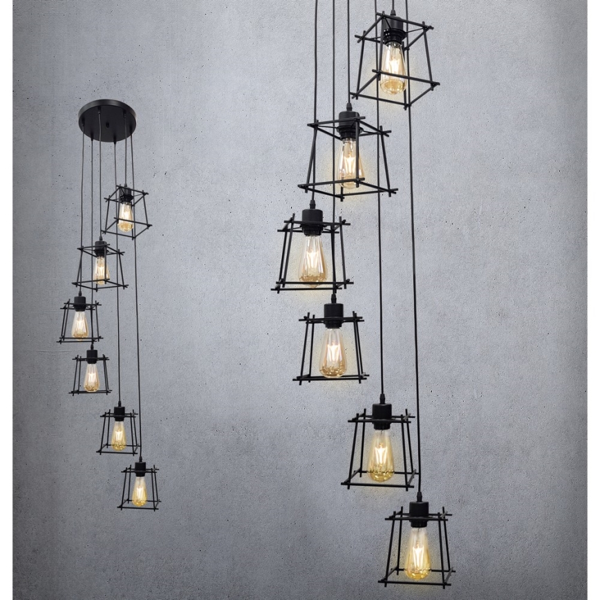 Ljuskrona med snöre RYGA 6xE27/20W/230V