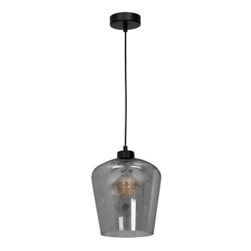 Ljuskrona med snöre SANTIAGO 1xE27/60W/230V svart