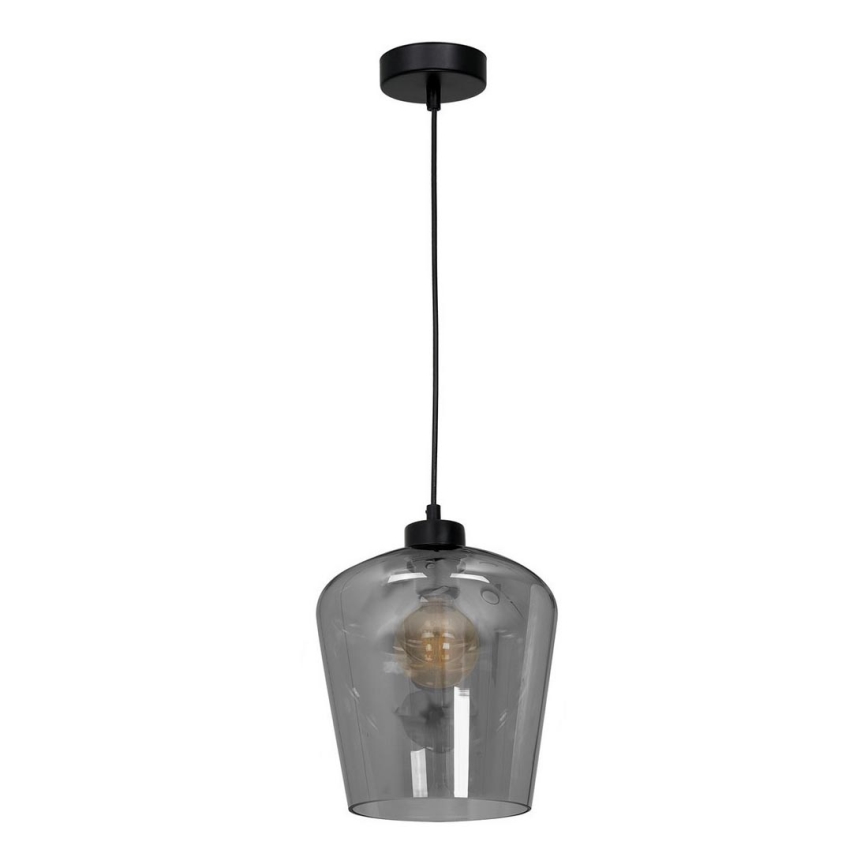 Ljuskrona med snöre SANTIAGO 1xE27/60W/230V svart