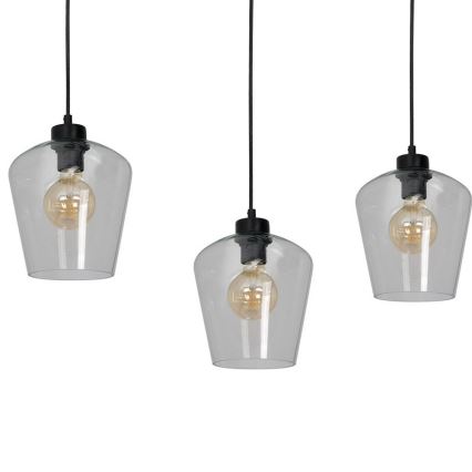 Ljuskrona med snöre SANTIAGO 3xE27/60W/230V klar