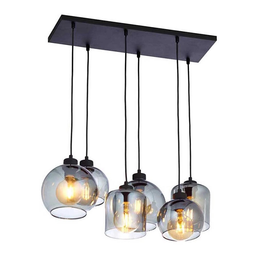 Ljuskrona med snöre SINTRA 6xE27/60W/230V