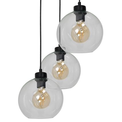 Ljuskrona med snöre SOFIA 3xE27/60W/230V klar