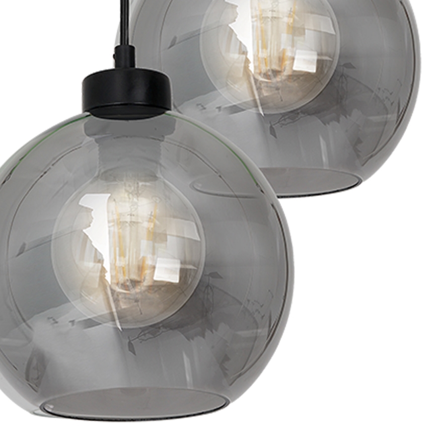Ljuskrona med snöre SOFIA 3xE27/60W/230V svart
