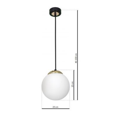 Ljuskrona med snöre SPARTA 1xE27/60W/230V