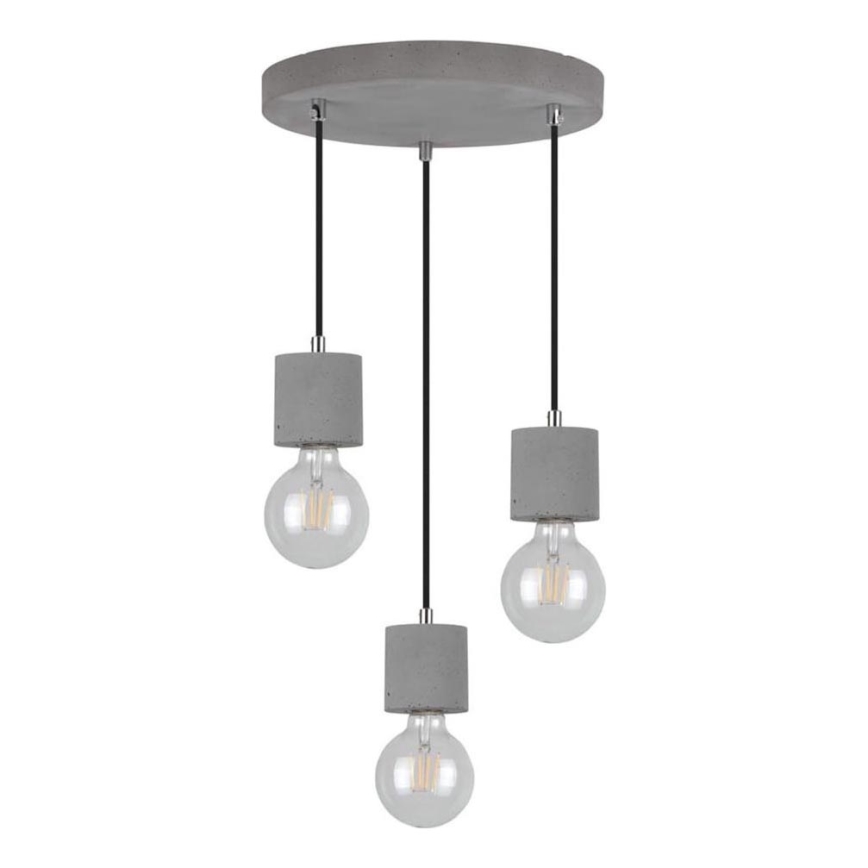 Ljuskrona med snöre STRONG 3xE27/60W/230V - FSC-certifierad