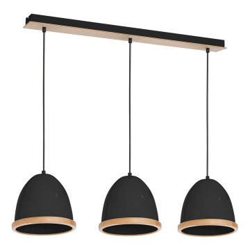Ljuskrona med snöre STUDIO 3xE27/60W/230V
