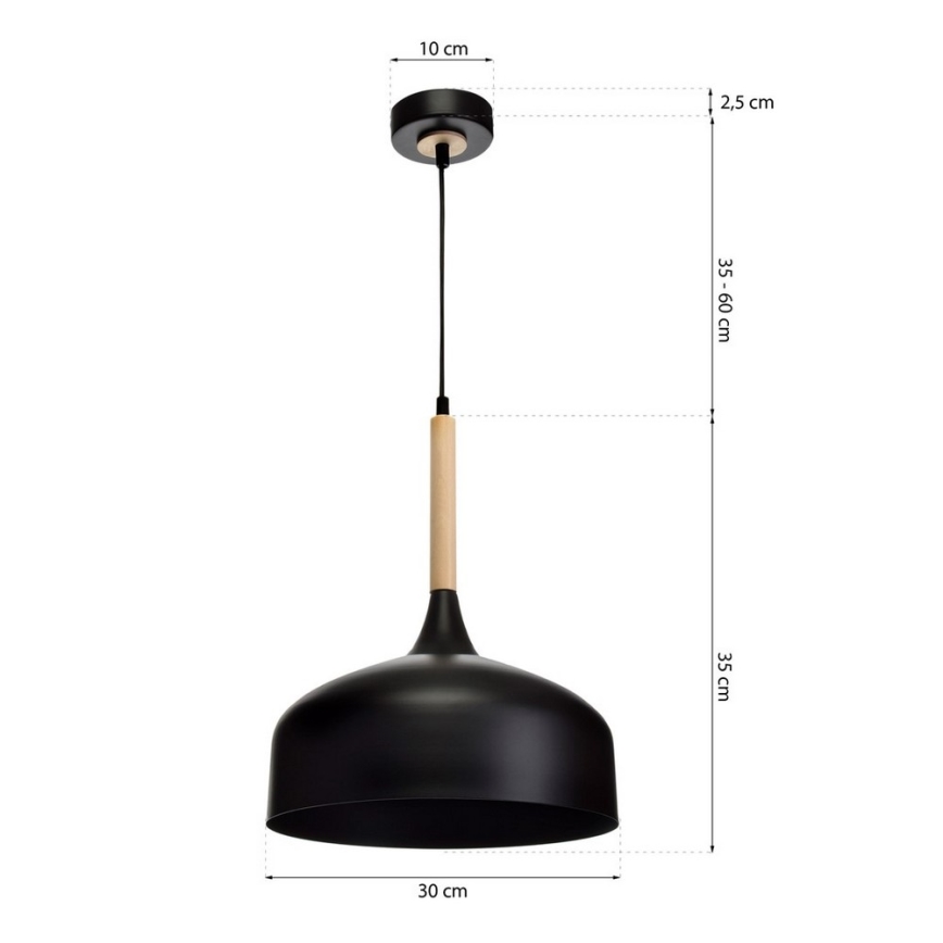Ljuskrona med snöre TAYLOR 1xE27/60W/230V