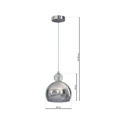Ljuskrona med snöre TOLEDO 1xE27/60W/230V