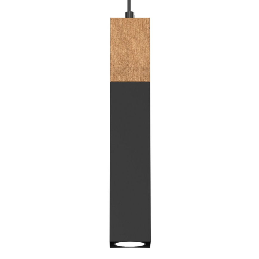 Ljuskrona med snöre TULUM 3xGU10/60W/230V svart
