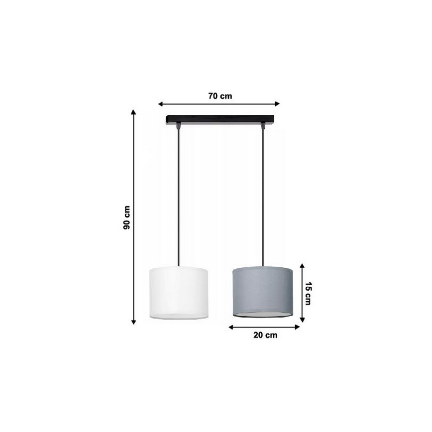 Ljuskrona med snöre TUZ 2xE27/60W/230V