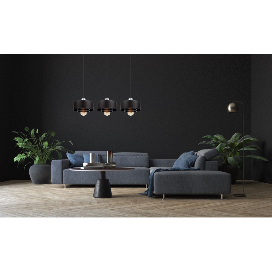 Ljuskrona med snöre VEST 3xE27/60W/230V