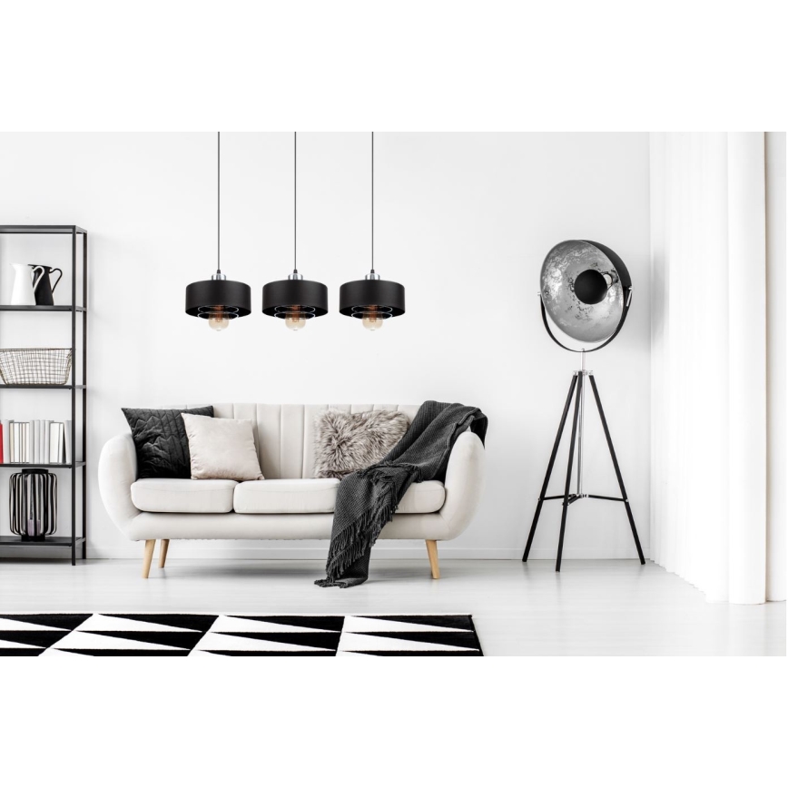 Ljuskrona med snöre VEST 3xE27/60W/230V